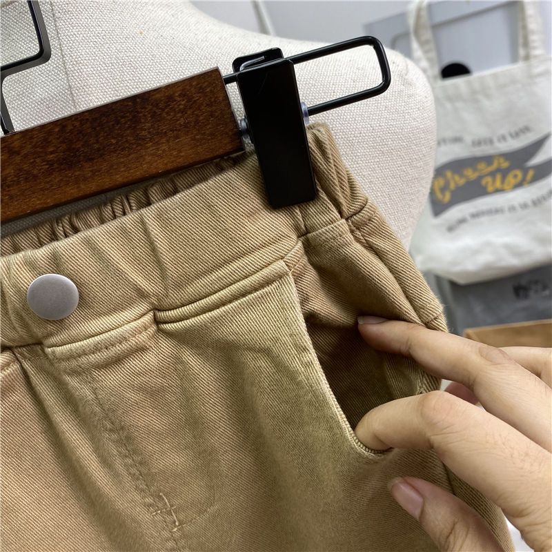 [Babycat] Hàng Có Sẵn Quần Dài Cotton Co Giãn Màu Trơn Phong Cách Nhật Bản Mới Hợp Thời Trang Mùa Xuân Cho Bé Trai Và Bé Gái