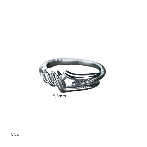 Nhẫn nam bạc 925 Silver Tusk thiết kế mặt xoắn cá tính, độc đáo, nam tính, unisex | GEMY SILVER NN4