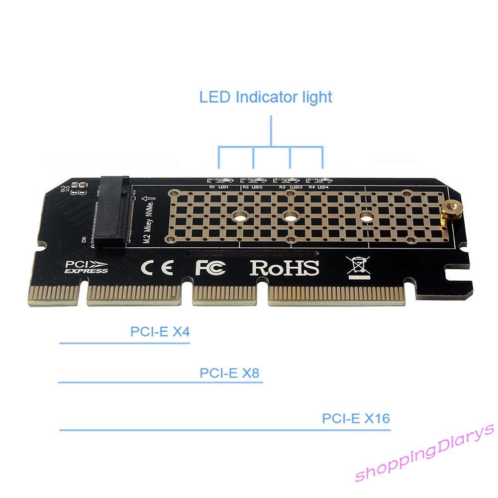 ✤Sh✤ M.2 NVME PCIE to M2 Adapter NVME SSD M2 PCIE X16 Expansion Card Adapter