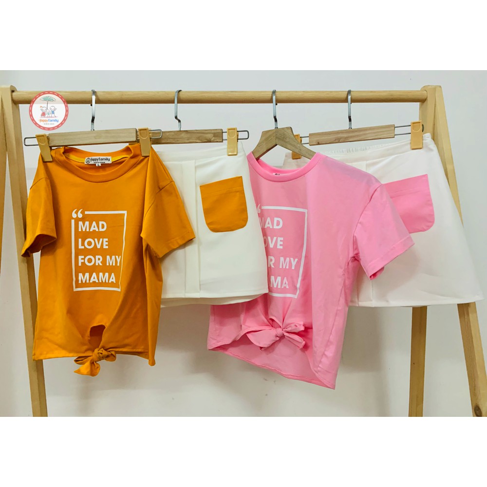 Set quần áo cho bé gái Made Love for My Mama  Size từ 9-55kg. Chuẩn shop - Logo thương hiệu Thun cotton 100% cao cấp