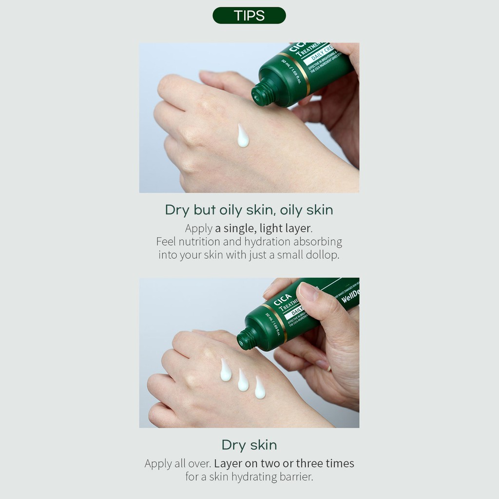 Kem giúp làn da nhạy cả hồi phục thật nhanh Wellderma Cica Treatment Repair Daily Cream 50ml