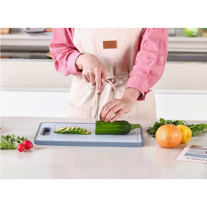 [Hàng Nội Địa Hàn] Thớt inox 304 kháng khuẩn 2 mặt tiện dụng bằng thép không gỉ NEOFLAM - Thớt cắt thịt, cá, rau củ, làm bánh