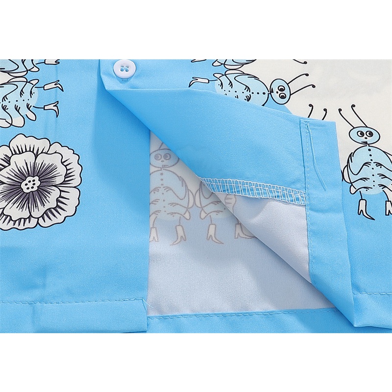 Áo Sơ Mi Ngắn Tay In Họa Tiết Hoa Động Vật Thời Trang Chất Lượng Cao Thoải Mái