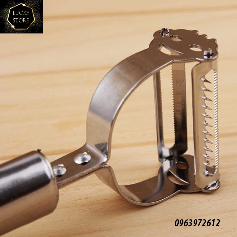 Nạo Hoa Qủa Inox 2 lưỡi Tiện Dụng, Nạo INOX Bền Đẹp Sáng Bóng Theo Thời Gian