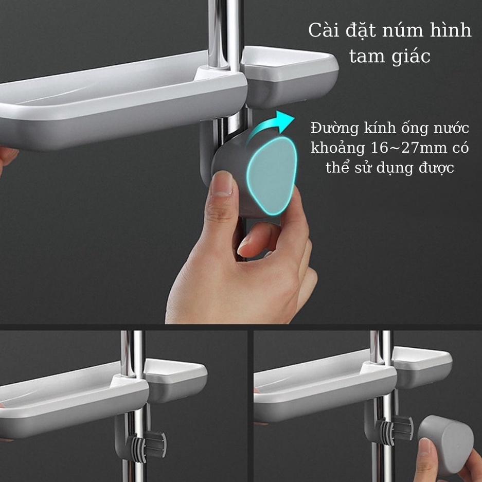 Giá Đỡ Gắn Vòi Hoa Sen Tiện Lợi, Kệ Đựng Đồ Nhà Tắm Đa Năng