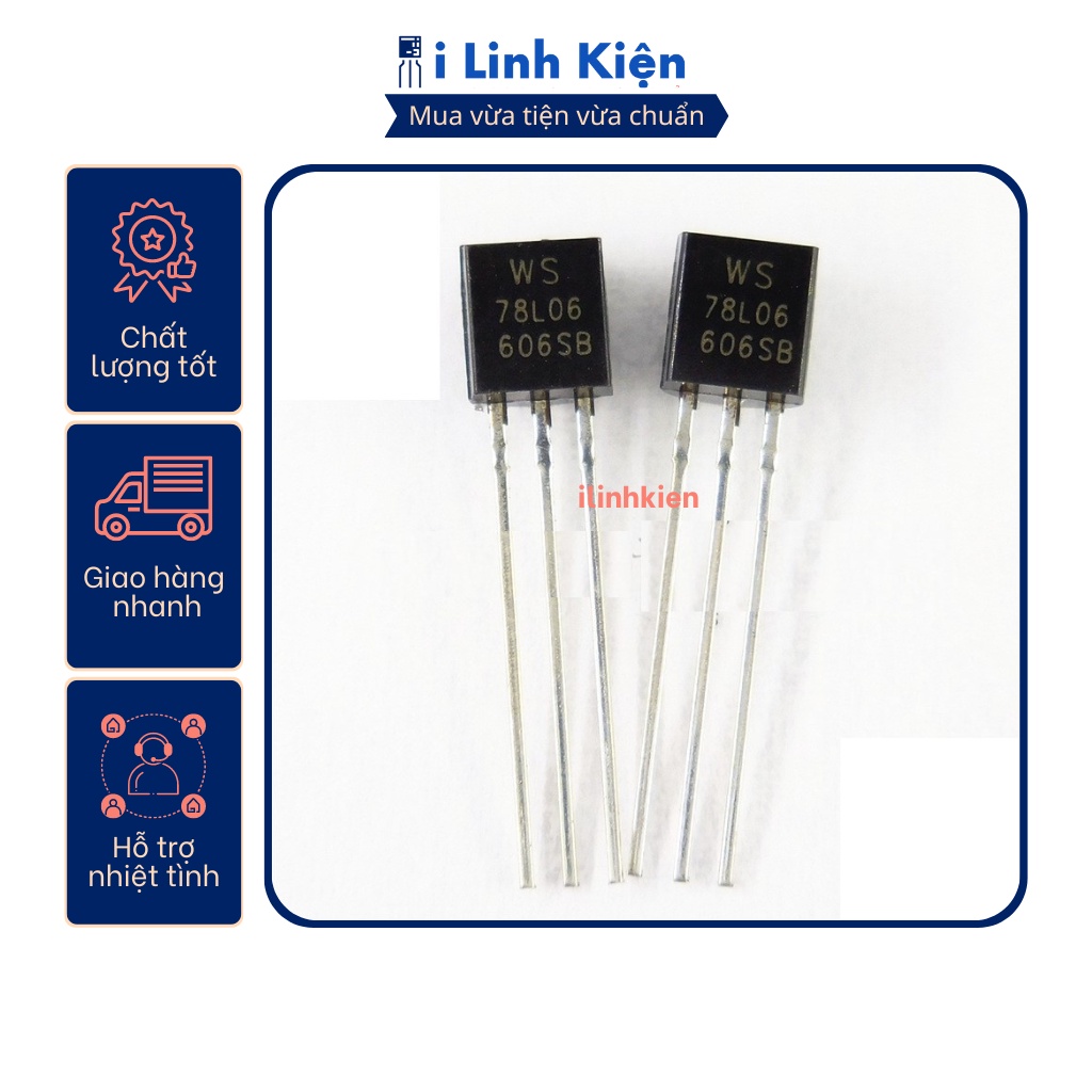 Ic nguồn 78L06 7806 0.1A 6V TO-92 78L06 7806 0.1A 6V TO-92