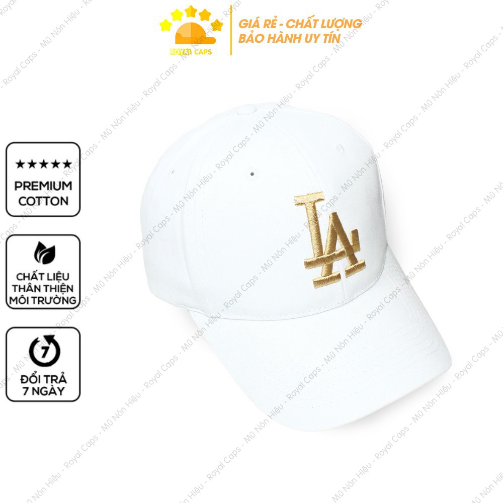 Mũ Lưỡi Trai Nón Lưỡi Trai Nam Nữ LA Vải Kaki Cotton Hàn dodgers - Royal Caps