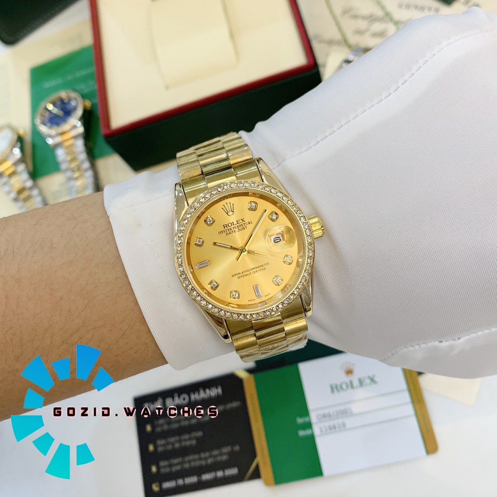 Đồng hồ nam Rolex - 99 viên đá viền hàng cao cấp, mạ màu không gỉ dành cho quý ông- Nhat Nam watches