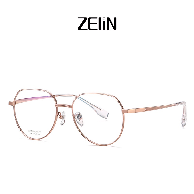 Mắt kính gọng titan tròng phẳng siêu nhẹ ZELIN YJ2026