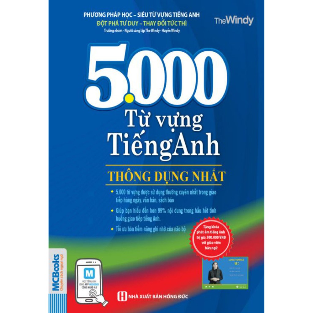 Sách - 5000 Từ Vựng Tiếng Anh Thông Dụng Nhất Dành Cho Người Học Cơ Bản - Học Kèm App Online