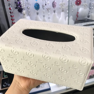 [ Thanh lý ] Hộp giấy da Chanel để xe ô tô mới 100%