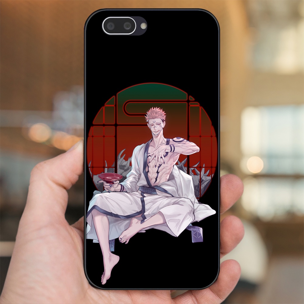 Ốp lưng Oppo A3S viền đen in hình Yuji Jujutsu Kaisen