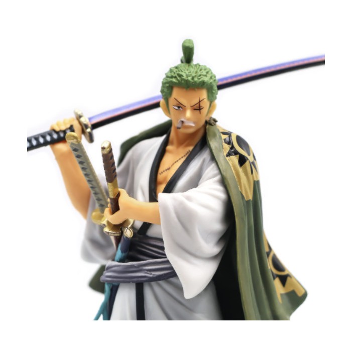 Mô hình One Piece Zoro cầm kiếm cực ngầu, cao 17cm fullbox có chân đế đi kèm