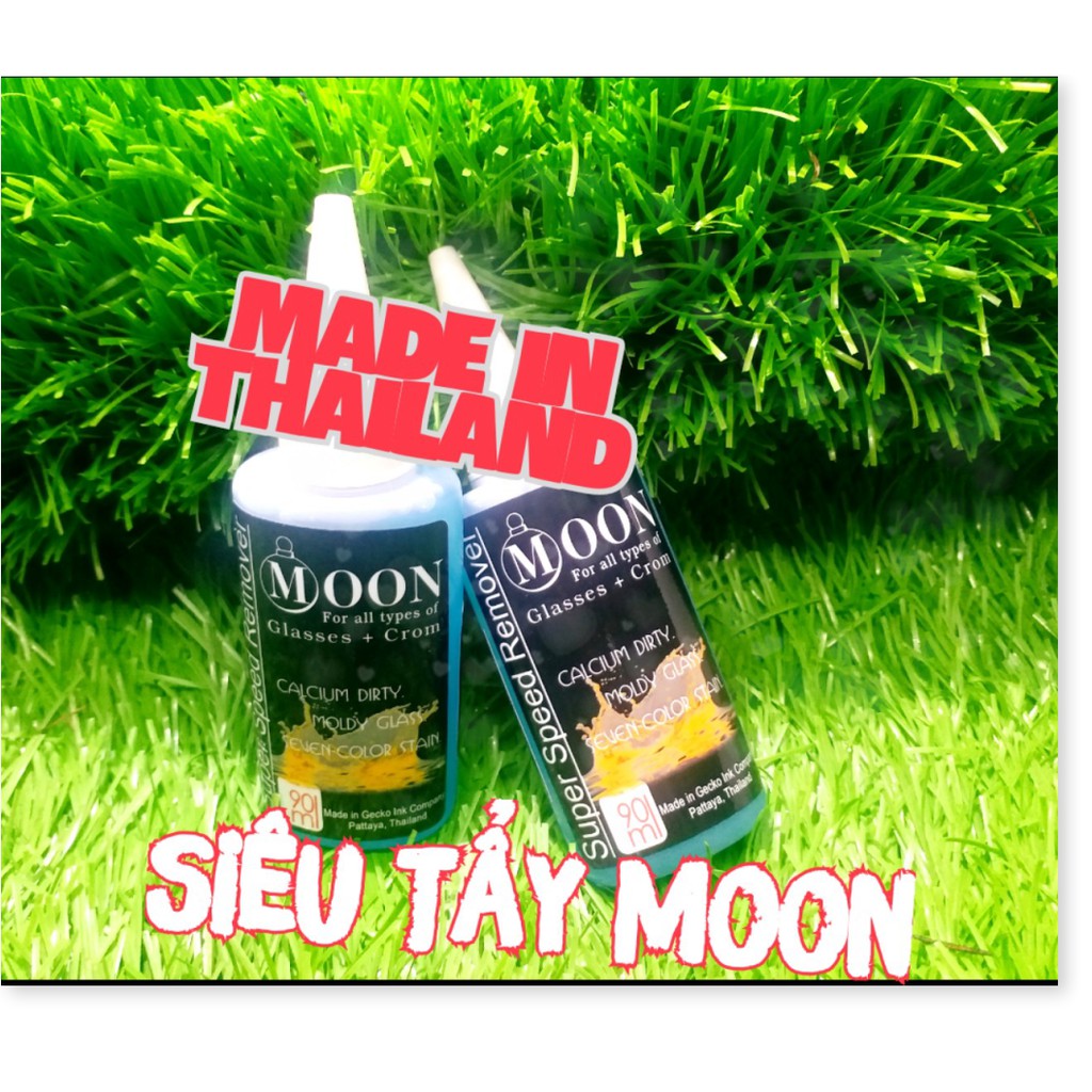 Moon 90ml- Siêu Tẩy Ố - Cặn Canxi - Váng 7 Màu Trên Kính Otô Vết gỉ Sắt - Cặn Bám Lâu Ngày Trên Vòi Labo - Inox Moon - M