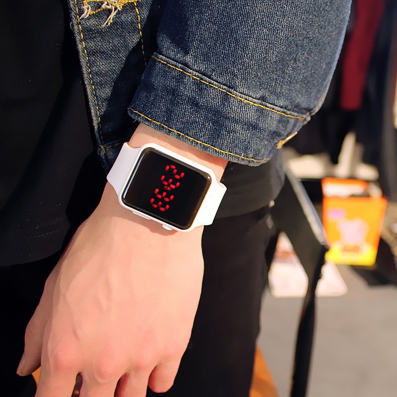 (Giá sỉ) Đồng hồ điện tử nam nữ Led AP watch Unisex C118 dây cao su bền, đèn cực đẹp