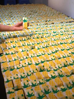 Túi đựng bánh dứa vàng 100 chiếc
