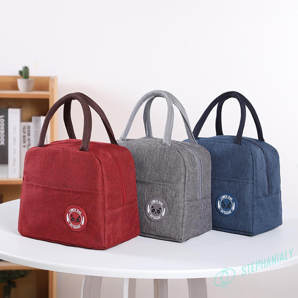 Không thấm nước Oxford Patch Patch Túi ăn trưa Cách nhiệt cách nhiệt Bento Case Tote Làm mát lưu trữ thực phẩm