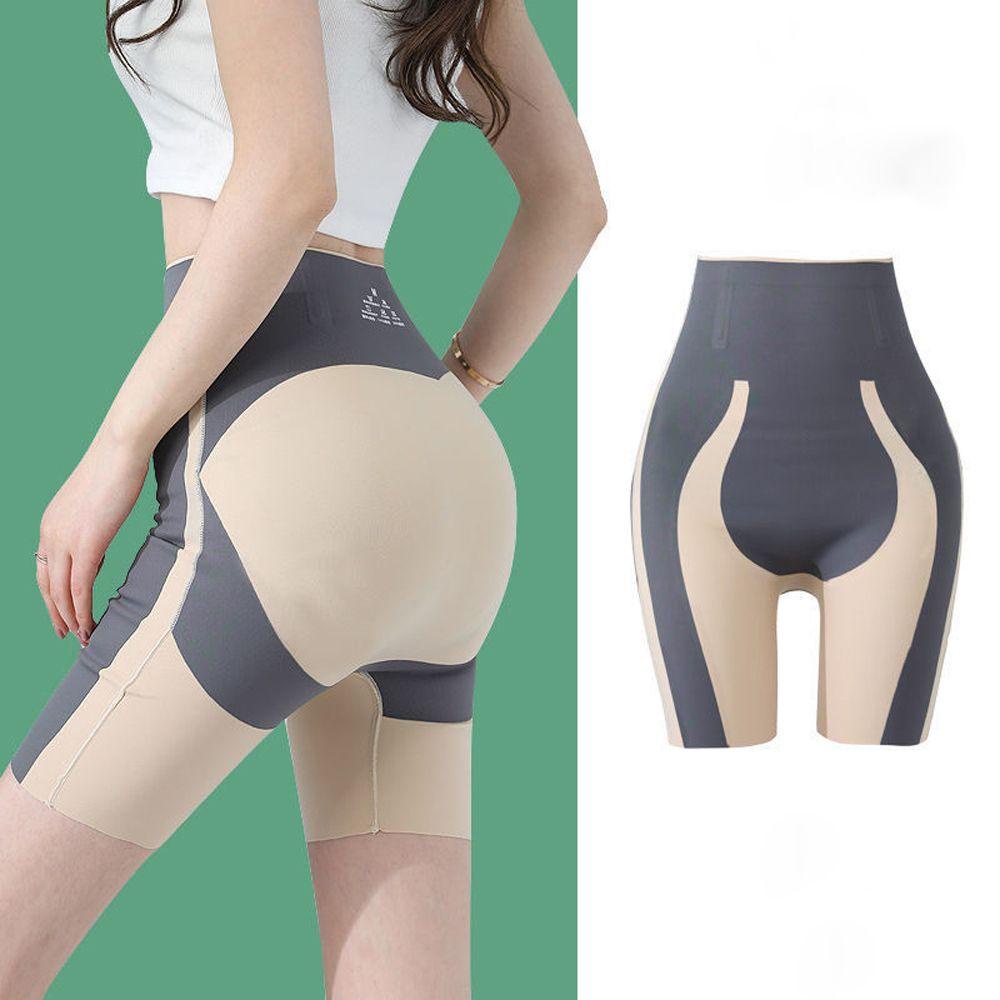 OCEANMAP Quần Lót Lụa Lạnh Lưng Cao Ôm Dáng Phối Màu Quyến Rũ Cho Nữ