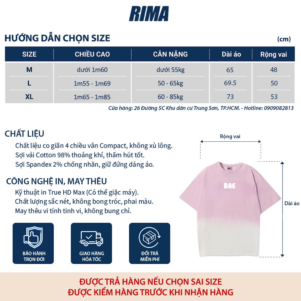 Áo Thun Tay Lở BAE Phông Rộng Nam Nữ Unisex Cotton Cao Cấp Đẹp Ngắn Freesize Hình Trắng Đen Xanh Navy Họa Tiết RIMA