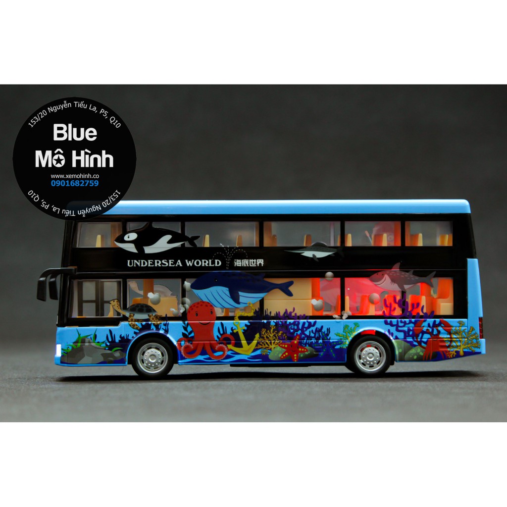 Blue mô hình | Mô hình xe bus xe khách hoạ tiết