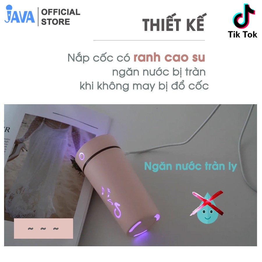 [Mã ELORDER5 giảm 10K đơn 20K] [DÙNG TRÊN OTO ĐƯỢC] Cốc phun sương tạo độ ẩm cho không khí - Xông hơi tinh dầu cho mặt