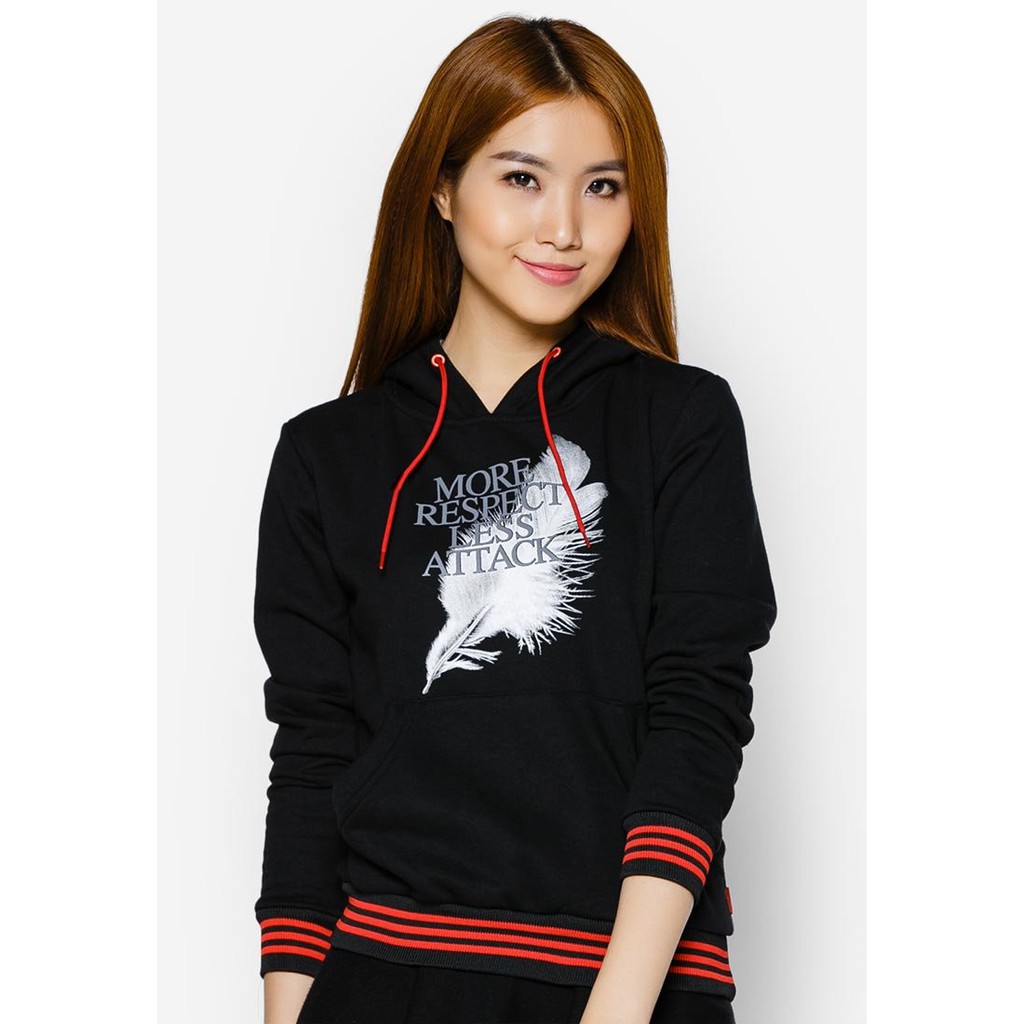 [Mã LT50 giảm 50k đơn 250k] Phúc An - Áo khoác nữ cổ chui hoodie. 4018den