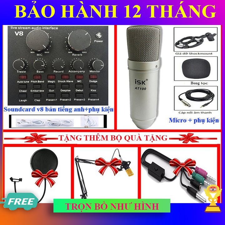 Mic Thu Âm, Livestream, Karaoke Cho Điện Thoại, laptop, ipad, PC AT100 Cao Cấp - Micro thu âm