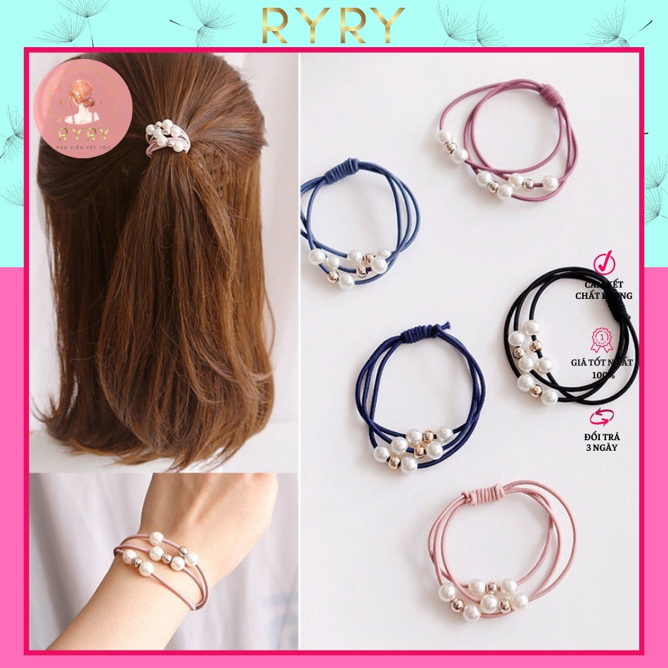 Dây Cột Tóc Dây Buộc Tóc Đơn Giản Nhiều Kiểu Phong Cách Hàn Quốc Cho Nữ