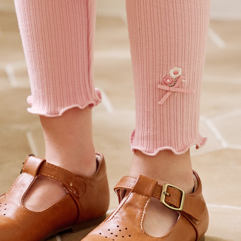 Quần legging dài Bebezoo đính hoa BEB3LG109