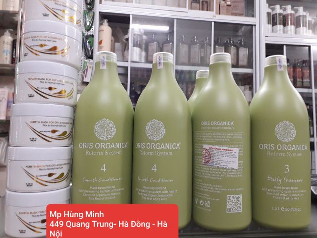 BỘ DẦU GỘI XẢ ORIS ORGANICA LÚA MẠCH PHỤC HỒI TÓC 1500ML×2