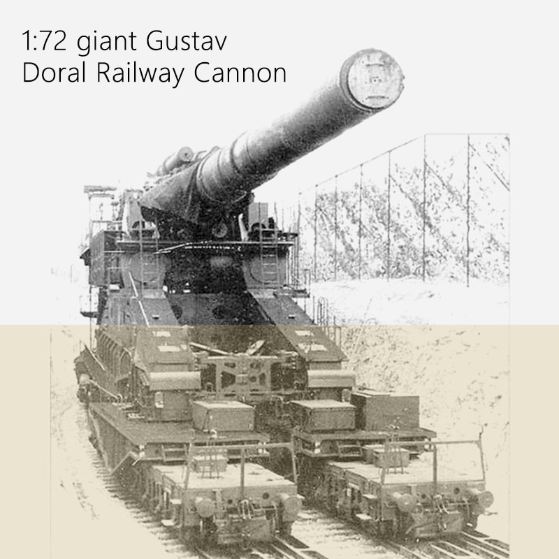 Đồ chơi Lắp ráp Mô hình 3846pcs Military WW2 Heavy Tank Bricks Set Gustav K5E German Railway Gun Dora KY10005