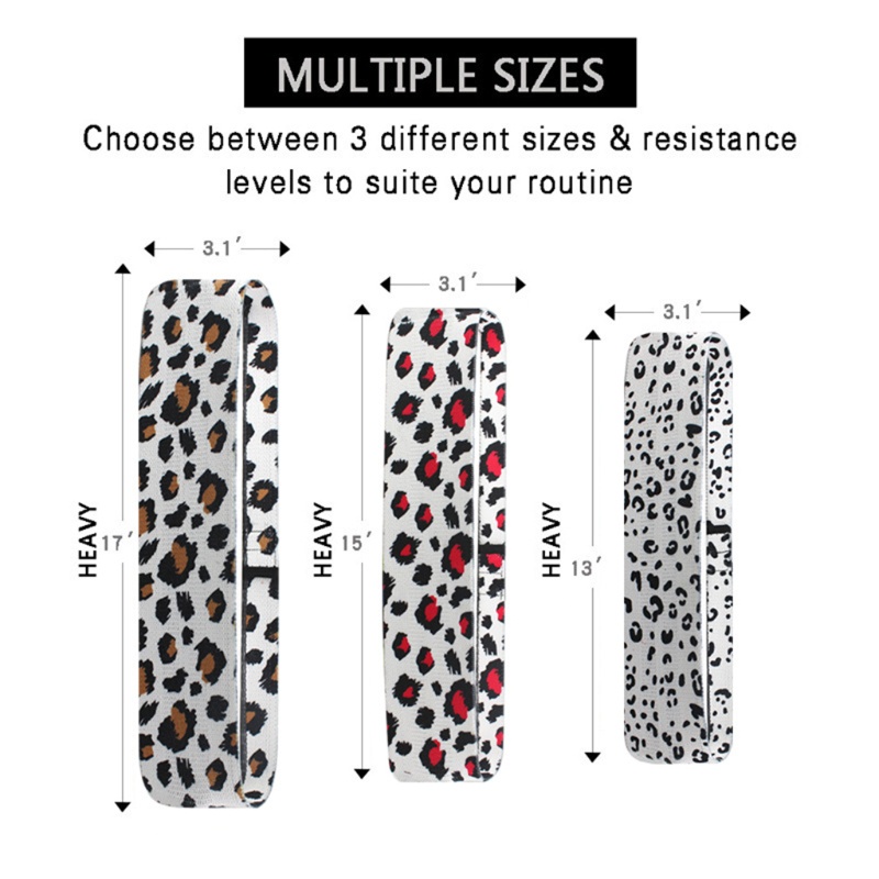 QQ Set 3 Băng Đeo Chân Và Hông Tập Luyện Hông Họa Tiết Da Báo