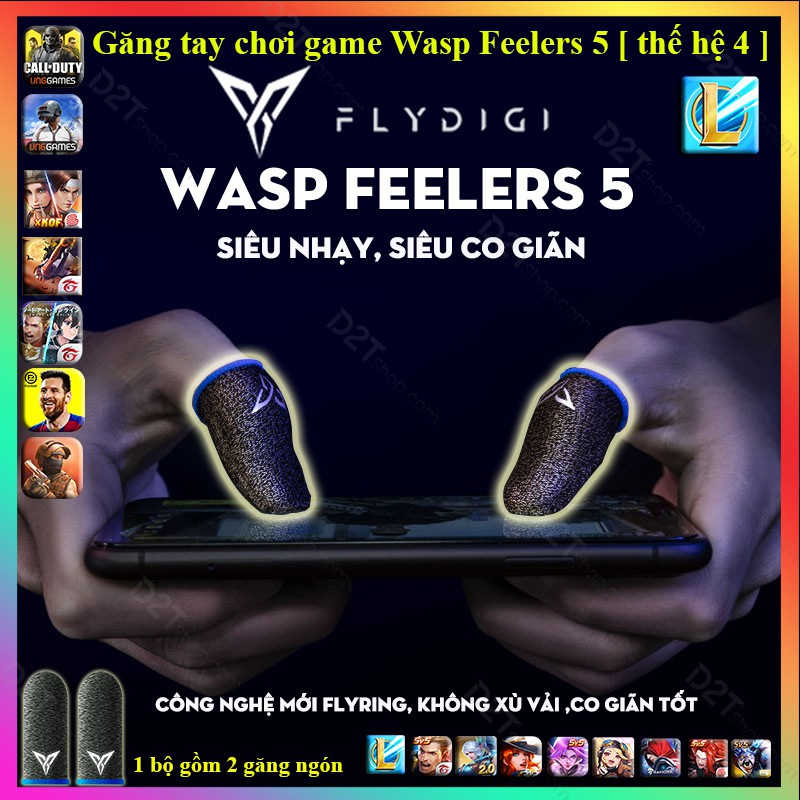 [ THẾ HỆ THỨ 5 ] Flydigi Wasp Feelers 5 | Găng tay chơi game PUBG, Liên quân, chống mồ hôi, cực nhạy, co giãn cực tốt