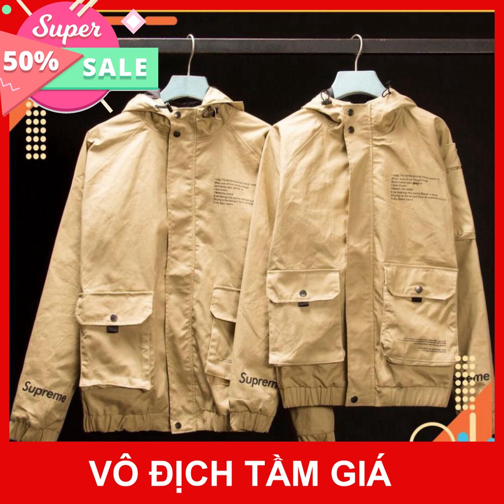 BANSI ÁO KHOÁC DÙ IN CHỮ SUPREME TP