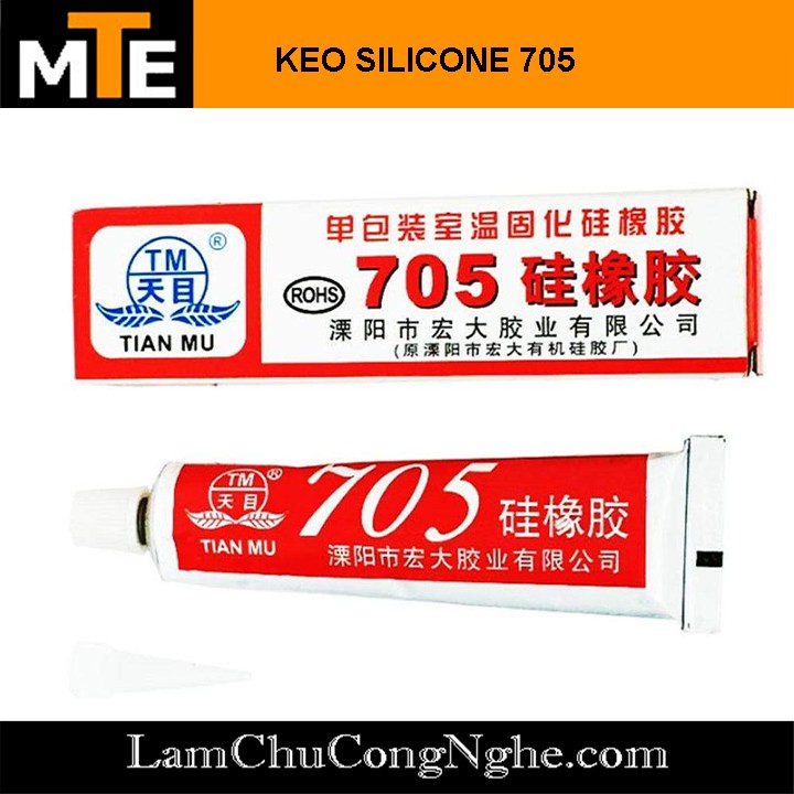 Keo Silicon 705 chịu nhiệt, chống ẩm dùng đổ mạch, dán kính, kim loại,..