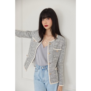 Áo khoác Tweed xám lông chuột - Piccadilly Tweed Jacket - Walenty