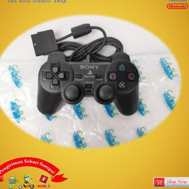 `➭ Tay Cầm Chơi Game PS2 PLAYSTATION 2 DUALSHOCK 2 DS2 TW Chất Lượng Cao Đen