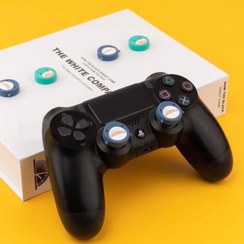 Bộ 4 núm bọc analog Baby Shark xịn xò thương hiệu Geekshare cao cấp cho tay cầm DualSense / DualShock 4 / Pro Controller