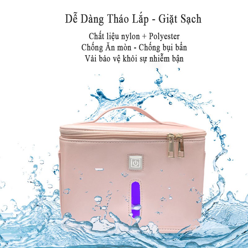 Hộp Khử Trùng Tia Uvc Cổng Usb Type C Cho Đồ Lót, Bàn Chải Đánh Răng, Khăn, Đồ Ăn Cho Bé