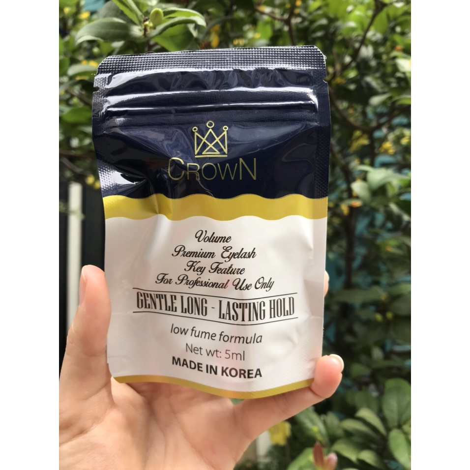 Keo nối mi CROWN khô nhanh siêu bền, dành cho thợ nối mi chuyên nghiệp, phù hợp với thợ nối mi dùng máy lạnh