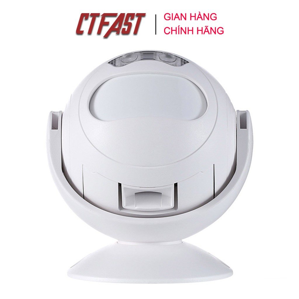 Chuông báo khách cửa hàng, báo động chống trộm CTFAST 01 cảm biến hồng ngoại, có đèn, remote