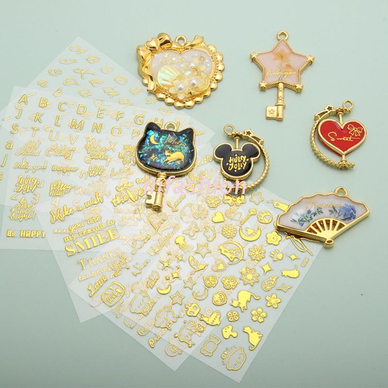 Miếng Dán Trang Trí Thủ Công Họa Tiết Chữ Cái Alphabet / Hoa Xinh Xắn