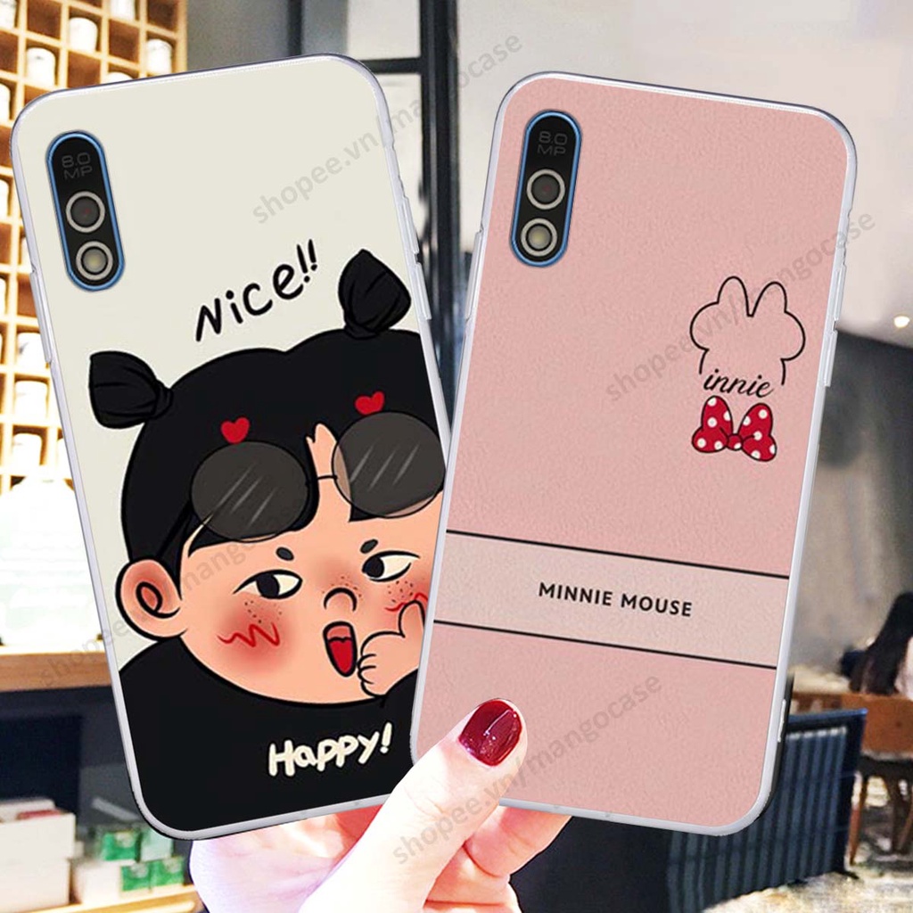Ốp lưng Vsmart Bee / Bee 3 in hình happy nice, bé gấu đáng yêu