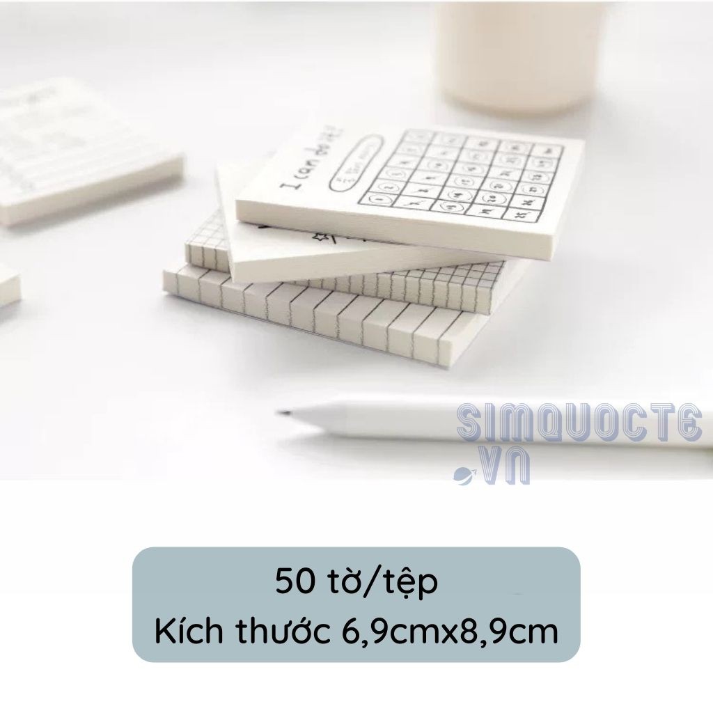 Giấy note ghi nhớ, giấy nhớ sẵn mẫu tiện lợi phong cách Hàn quốc ST422