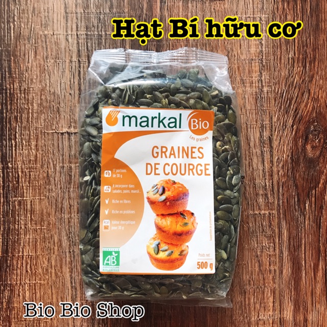 Hạt bí hữu cơ organic Markal 500g