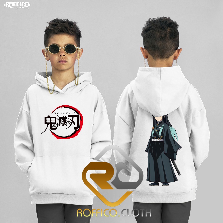Áo Khoác HOODIE Phong Cách Anime demon slayer kimetsu no yaiba muichiro tokito Cho Trẻ Em