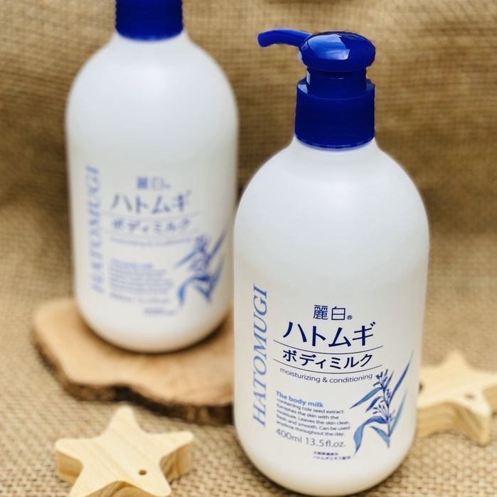 Sữa Dưỡng Thể Sáng Da Hatomugi Moisturizing &amp; Conditioning Body Lotion cấp ẩm, dịu da 400ml