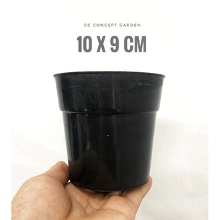 Chậu Nhựa Cứng Trồng Cây - Tròn 10x9cm