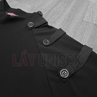 Áo thun unisex ulzzang phối nút cực chất
