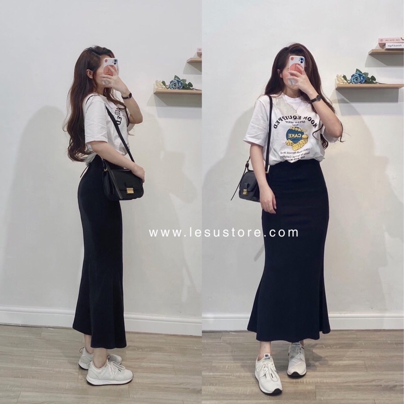 Áo crop - Chân váy đuôi cá